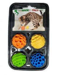 Игрушка Georplast Nebula для кошек с 4 шариками на держателе, 18х11х4 см