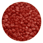 Грунт для аквариума Цветная мраморная крошка 2-5 мм Красная (блестящая), 1 кг
