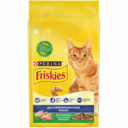 Корм FRISKIES для стерилизованных кошек и котов, с кроликом и полезными овощами 1,5 кг