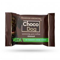 Лакомство VEDA для собак, шоколад темный, Choco Dog, 15 г