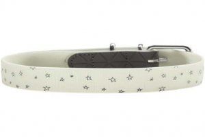 Ошейник HUNTER белый, Collar Convenience Glow, 45/S-M