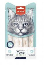 Лакомство Wanpy Cat для кошек «нежное пюре» из тунца и трески 5 шт