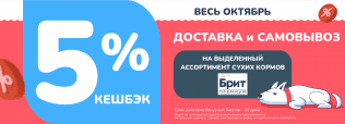 5% кешбэк на сухой Брит ПРЕМИУМ 6-31 октября 2025!