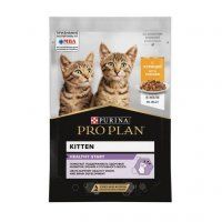 Пауч Purina Pro Plan для котят вкусные кусочки с курицей в желе, 85 г