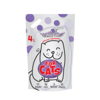 Наполнитель FOR CATS силикагелевый комкующийся с ароматом лаванды, 4 л(1,6 кг)