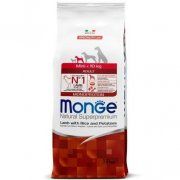 Корм Monge для взрослых собак мелких пород, из ягненка с рисом и картофелем, Dog Speciality Line Monoprotein, 7,5 кг