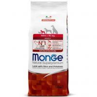 Корм Monge для взрослых собак мелких пород, из ягненка с рисом и картофелем, Dog Speciality Line Monoprotein, 7,5 кг