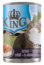Консервы King Cat Liver для кошек, с печенью, 415 г