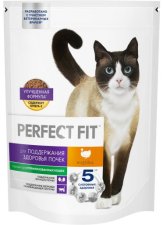 Корм PERFECT FIT Для поддержания здоровья почек для взрослых кошек с индейкой, 650г