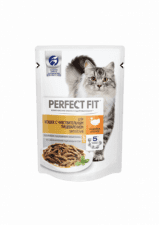 Пауч PERFECT FIT™ для взрослых кошек с чувствительным пищеварением, с индейкой, в соусе, 85 г