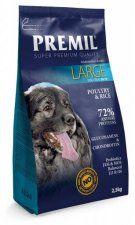 Корм PREMIL для взрослых собак средних и крупных пород, Large SuperPremium, 2,5 кг