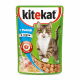 Пауч Kitekat для взрослых кошек, кусочки в соусе с рыбой 85 г