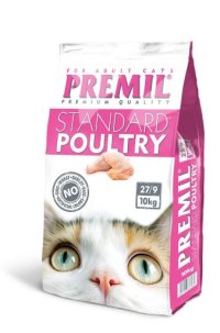 Корм PREMIL для кошек любого возраста с курицей, Standard Poultry premium, 1,5 кг