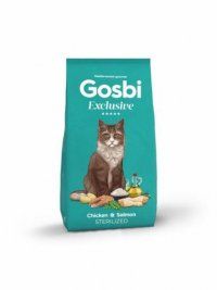 Корм Gosbi Exclusive для стерилизованных кошек, с курицей и лососем, 6 кг