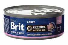 Консерва Brit Premium by Nature для кошек, Индейка и семена Чиа, 100 г