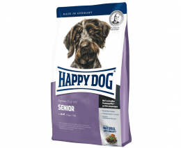 Корм Happy Dog для пожилых собак средних и крупных пород с домашней птицей, лососем, морской рыбой, ягненком, Senior 19/9, 4 кг