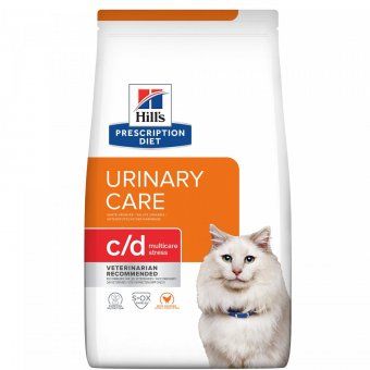 Hill's Prescription Diet c/d Multicare Urinary Stress для кошек, с курицей. При профилактике цистита и мочекаменной болезни (мкб), в том числе вызванные стрессом, 1,5 кг