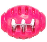 Игрушка Мяч для регби для собак, резина, розовый, 8,5 см