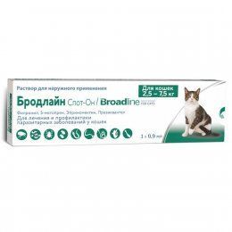 Капли Бродлайн Спот-он инсектоакарицидные, для кошек, 0,9 мл.