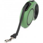 Поводок-рулетка Triol Urban S для собак, лента, зеленый, до 15 кг, 5 м