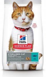 Корм Hill's Science Plan для молодых стерилизованных кошек и кастрированных котов, с тунцом, 3 кг