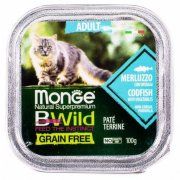 Ламистер Monge для кошек, треска с овощами, BWild, 100 г