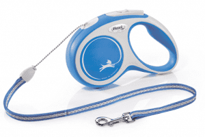 Рулетка Flexi New Comfort S тросовая, голубая, 5 м