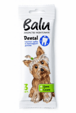 Лакомство жевательное BALU для собак малых и средних пород с цинком и селеном, 36 г