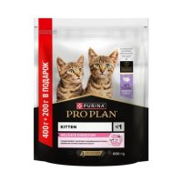 Корм сухой Pro Plan для котят с чувствительным пищеварением или особыми предпочтениями в еде, Индейка, 400+200 г