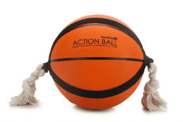 Баскетбольный мяч Beeztees с веревкой оранжевый 24см