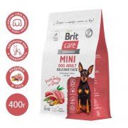 Корм Brit Care для взрослых собак мини пород с индейкой и уткой, Delicious Taste, 400 г
