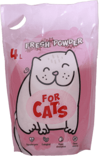 Наполнитель FOR CATS силикагелевый впитывающий, Fresh Powder, 1,55 кг (4 л)