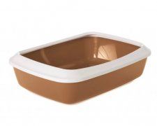Туалет SAVIC для кошек, Iriz, белый/коричневый, 42х31х12,5 см