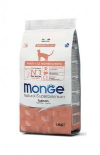 Корм Monge для взрослых кошек, с лососем, Speciality Line Monoprotein, 400 г