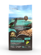 Корм AMBROSIA для щенков и молодых собак сардина и сельдь,MEDITERRANEAN, 1,5кг