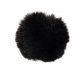 Игрушка Меховой шарик для кошек, чёрный, 5 см