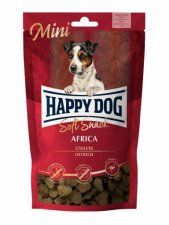 Лакомство Happy Dog для взрослых собак мини пород, с мясом стауса, Soft Snack Mini Africa, 100 г