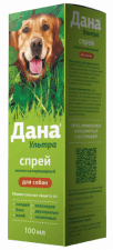 Спрей Дана Ультра антипаразитарный, для собак, 100 мл