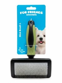 Щетка-пуходерка For Friends для животных, с каплей, рамка пластик, L, 12 см*18 см