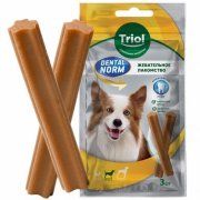 Лакомство Triol палочки жевательные для собак средних пород, DENTAL NORM, 75 г