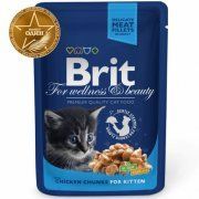 Пауч Brit Premium для котят, с курицей, Chicken Chunks for Kitten, 100 г