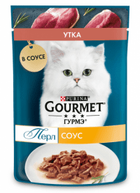 Пауч Гурмэ Perle для взрослых кошек, с уткой в соусе, 75 г