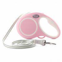 Поводок-рулетка Triol Urban S для собак, лента, розовый, до 15 кг, 5 м