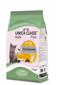 Корм Unica Classe Kitten для котят, курица, 1,5 кг