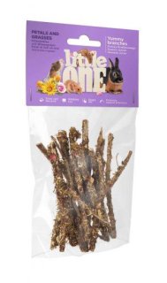 Лакомые ветви Little One для всех видов грызунов, с лепестками и травами, 35 г