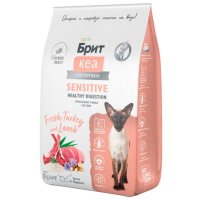 Корм Брит Кеа, для взрослых кошек, с индейкой и ягненком, SENSITIVE HEALTHY DIGESTION, 7 кг
