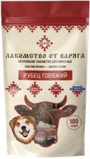Лакомство ВАРЯГ Рубец говяжий для собак, 100 г