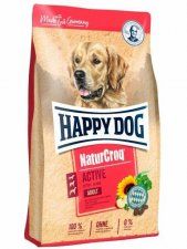 Корм Happy Dog для взрослых собак всех пород с высокой активностью, со вкусом птицы и телятины, NaturCroq Active, 15 кг