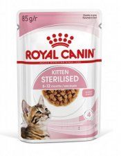 Пауч Royal Canin для стерилизованных котят, кусочки в соусе, KITTEN STERILIZED, 85 г