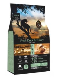 Корм AMBROSIA GRAIN FREE для стерилизованных кошек, свежие утка и индейка, 5 кг